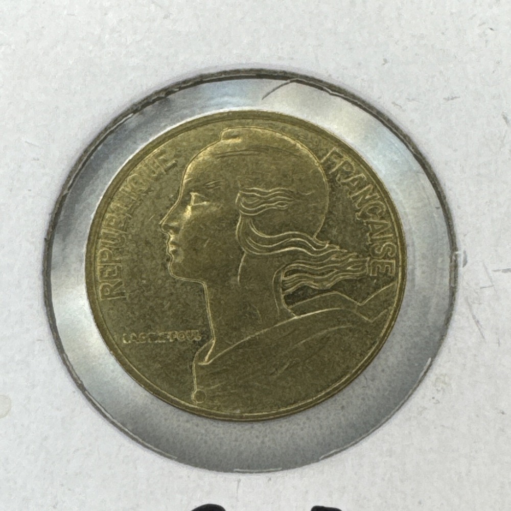 1992 France 5 Centimes Coin KM#933 Nickel French Currency
